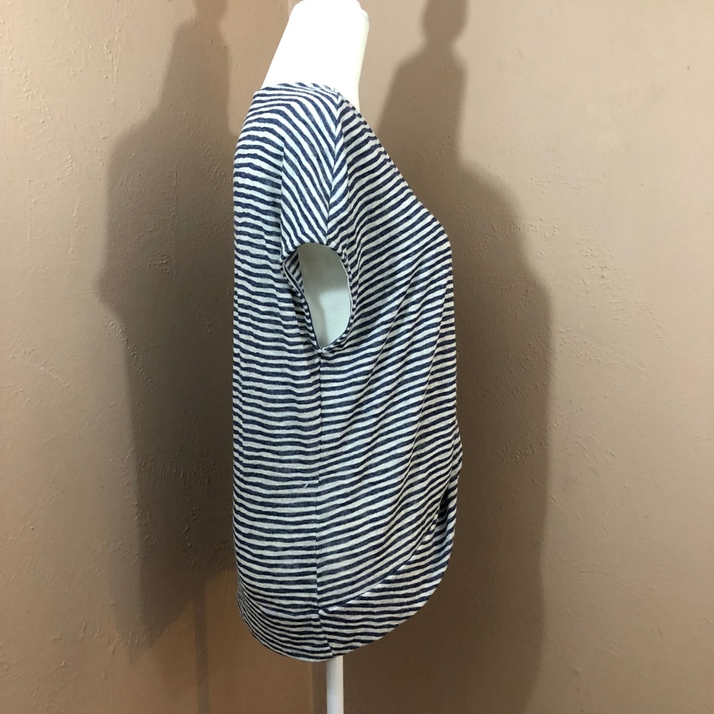 W5 Anthropologie Knitted Blue Stripe Top Sz S - Picture 3 of 7
